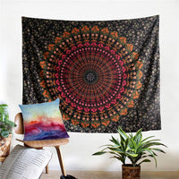 Multi-Color Bohemian Floral Mandala Wall Tapestry