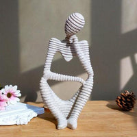 Modern Abstract Thinking Man Resin Sandstone Sculpture