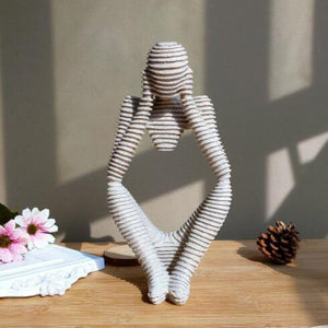 Modern Abstract Thinking Man Resin Sandstone Sculpture