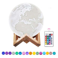 Multi-Color 3D LED Earth Lamp Night Light