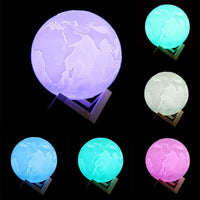 Multi-Color 3D LED Earth Lamp Night Light