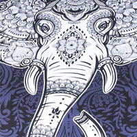 Black & White 3-Piece Bohemian Elephant Duvet Cover Set