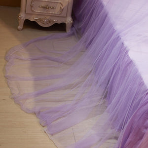 Sheer 47" Round Ruffled Princess Bed Canopy