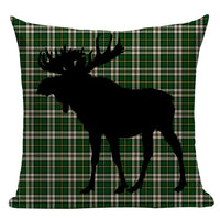 18" Northern Moose / Deer Print Throw Pillow Cover