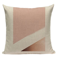 18" Pink Nordic Geometric Elements Throw Pillow Cover