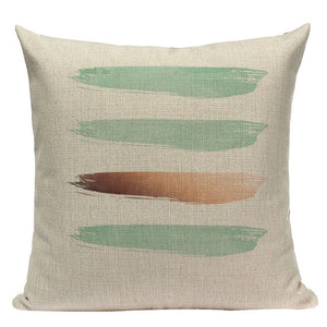 18" Mint Green Nordic Geometric Elements Pillow Cover