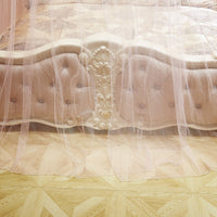 Elegant 39" Round Sheer Lace Bed Canopy