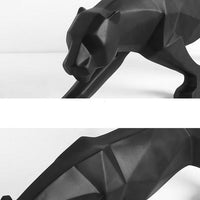 Modern Abstract Geometric Cougar / Panther Sculpture