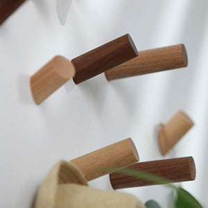 Multi-Purpose Natural Wood Peg Wall Hook Hanger
