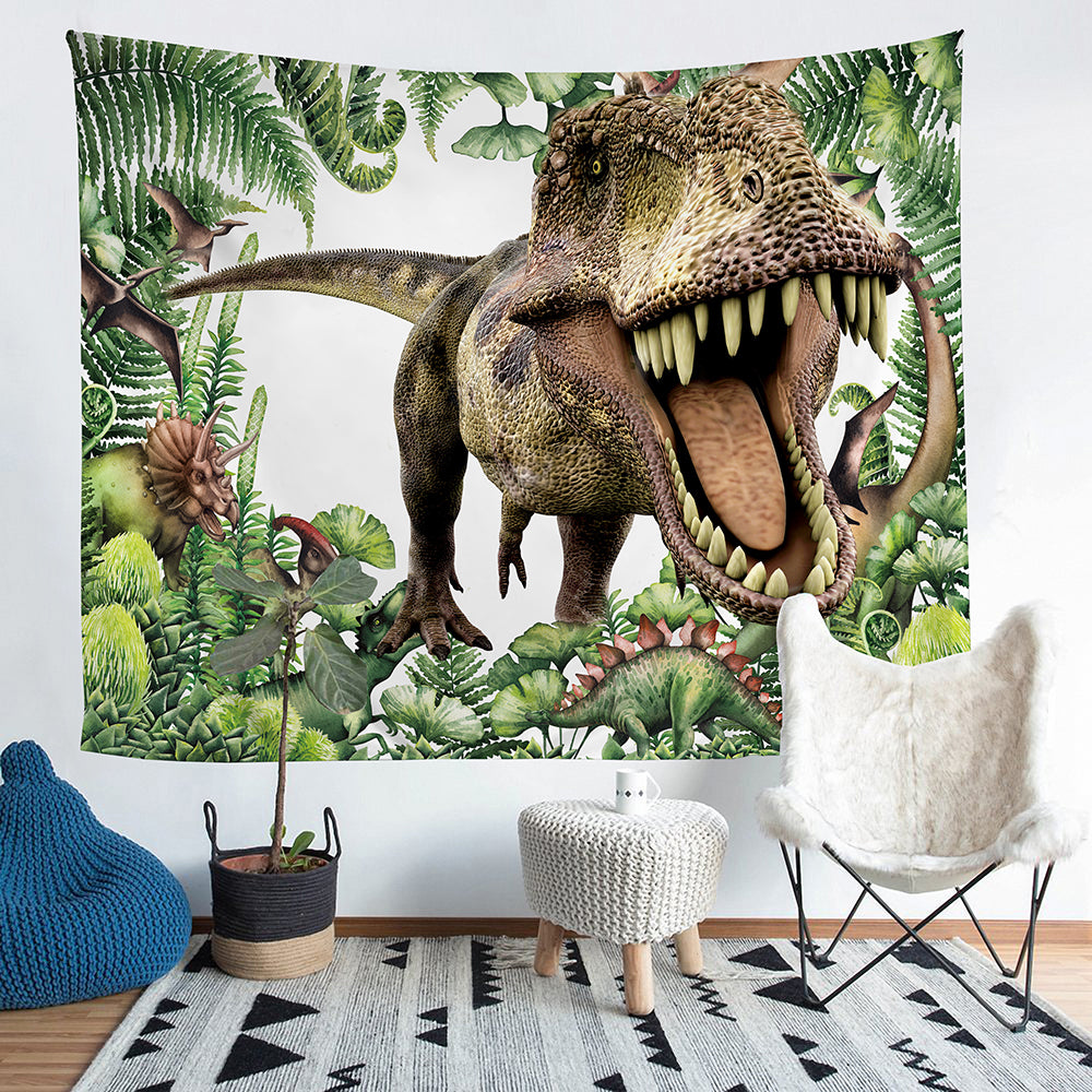 Kids Hungry T-Rex Dinosaur Wall Tapestry