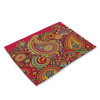 Multi-Color Floral Pattern / Paisley Table Placemat