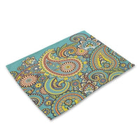 Multi-Color Floral Pattern / Paisley Table Placemat