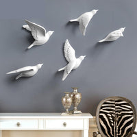 Multi-Color 3D Wall-Mounted Flying Bird Sculpture