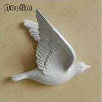 Multi-Color 3D Wall-Mounted Flying Bird Sculpture