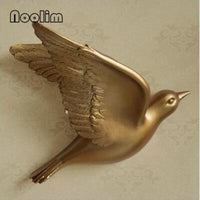 Multi-Color 3D Wall-Mounted Flying Bird Sculpture