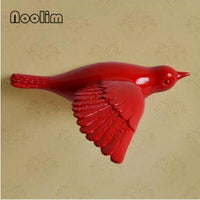 Multi-Color 3D Wall-Mounted Flying Bird Sculpture