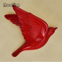 Multi-Color 3D Wall-Mounted Flying Bird Sculpture