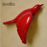 Multi-Color 3D Wall-Mounted Flying Bird Sculpture