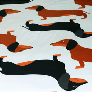 Dachshund Wiener Dog Pattern Microfiber Pillow Cover