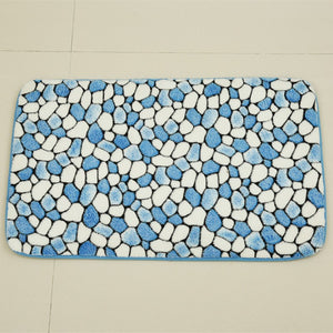 Multi-Color Pebble Stone Pattern Absorbent Bath / Door Mat