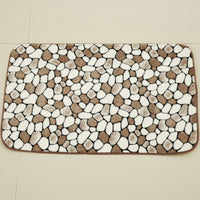 Multi-Color Pebble Stone Pattern Absorbent Bath / Door Mat