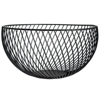 Contemporary Round Metal Wire Storage Basket Bowl