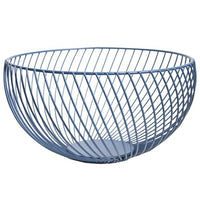 Contemporary Round Metal Wire Storage Basket Bowl