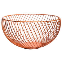 Contemporary Round Metal Wire Storage Basket Bowl