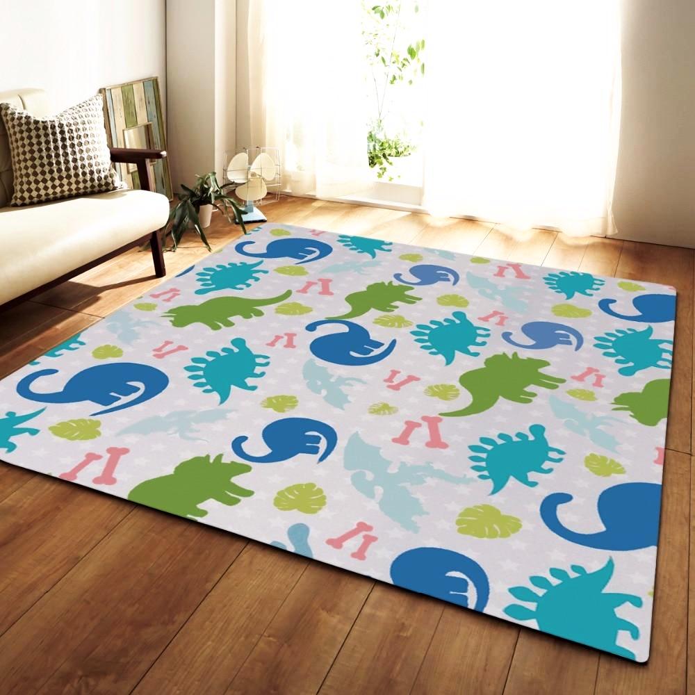 Kids Multi-Color Dinosaur Pattern Area Rug Floor Mat