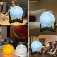 Multi-Color 3D LED Earth Lamp Night Light