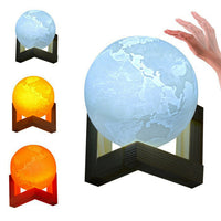 Multi-Color 3D LED Earth Lamp Night Light