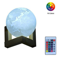 Multi-Color 3D LED Earth Lamp Night Light