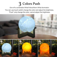 Multi-Color 3D LED Earth Lamp Night Light