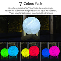 Multi-Color 3D LED Earth Lamp Night Light