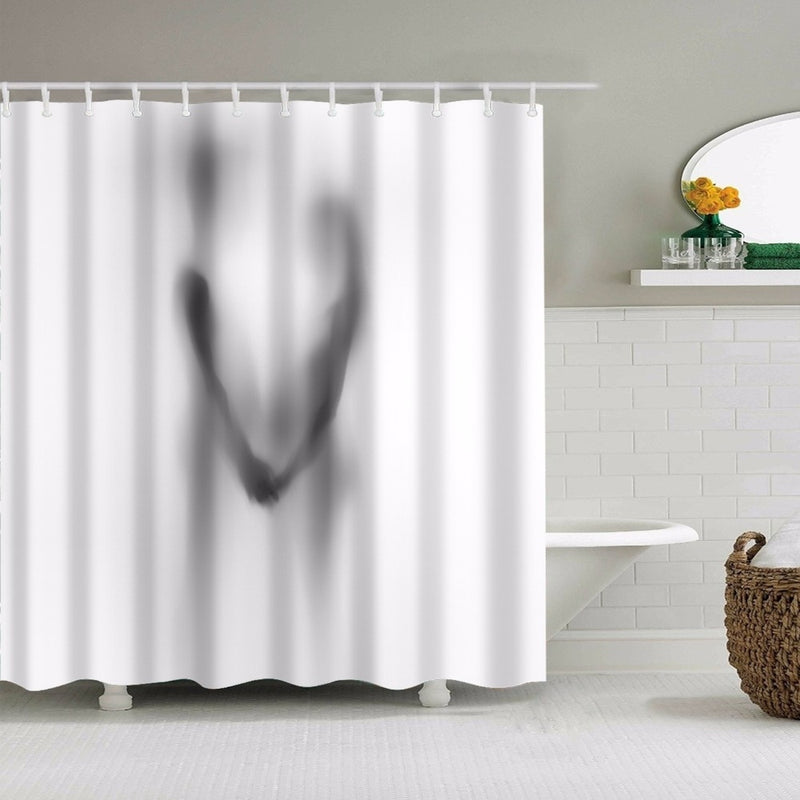 Couple's / Woman's Shadow Bathroom Shower Curtain