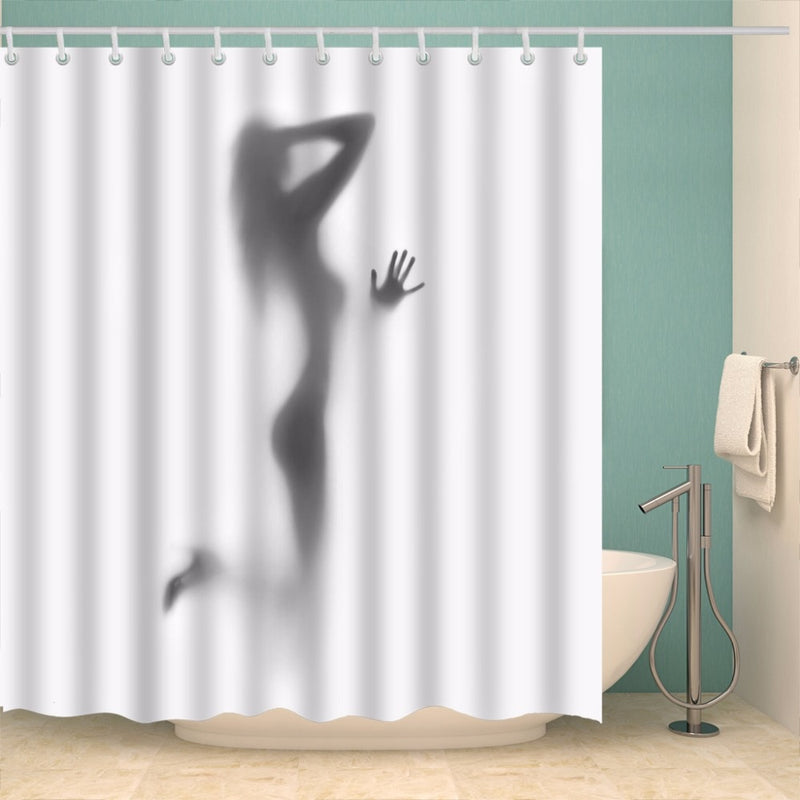 Couple's / Woman's Shadow Bathroom Shower Curtain