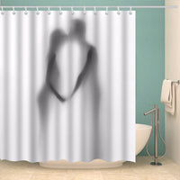 Couple's / Woman's Shadow Bathroom Shower Curtain