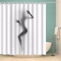 Couple's / Woman's Shadow Bathroom Shower Curtain