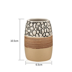 4-Piece Ceramic Stone Pattern Bathroom Accessory Set