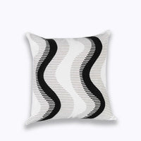 18" Contemporary Embroidered Throw Pillow Cover