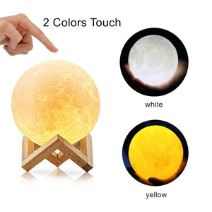 Multi-Color 3D LED Moon Lamp Night Light