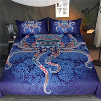 Blue 3-Piece Bohemian Octopus Print Duvet Cover Set