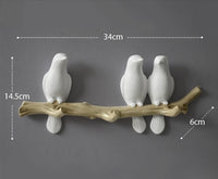 3D Resin Bird Branch Garment Hook / Key Rack
