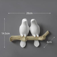 3D Resin Bird Branch Garment Hook / Key Rack