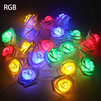 Battery-Power Rose LED Flower String Light