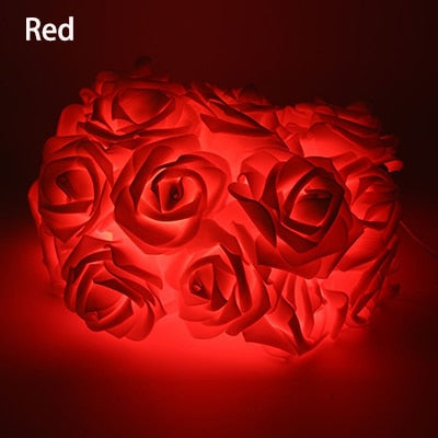 Battery-Power Rose LED Flower String Light