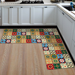 Colorful Bohemian Patchwork Door Mat / Floor Runner