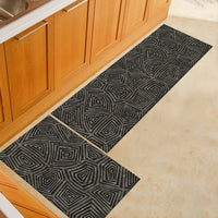 Gray Abstract Shell Pattern Door Mat / Floor Runner