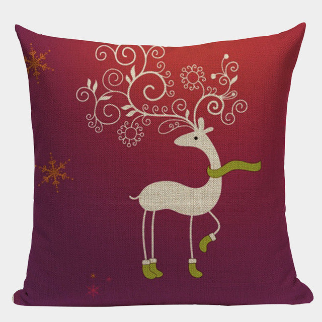 18" Merry Christmas Holiday Print Throw Pillow Cover