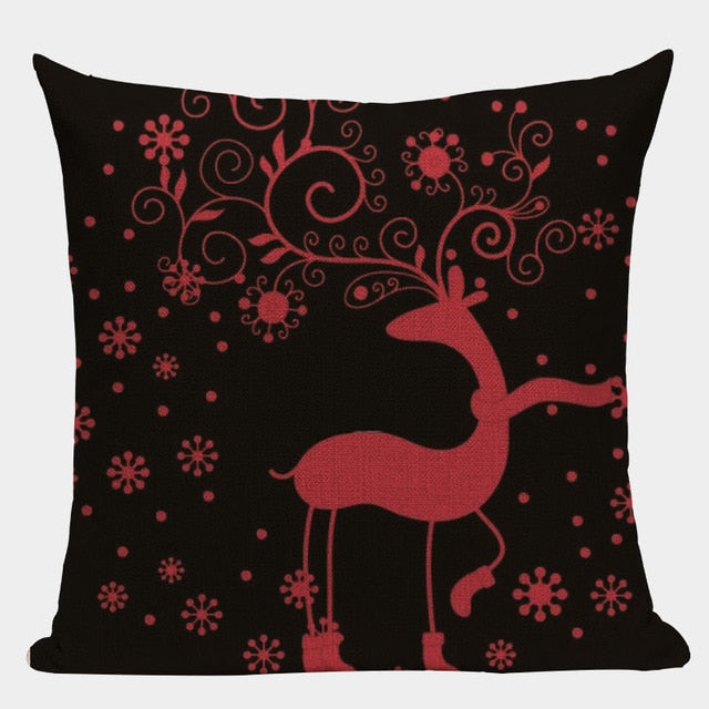 18" Merry Christmas Holiday Print Throw Pillow Cover